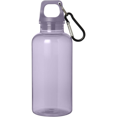 Logotrade advertising product picture of: Oregon 400 ml RCS certified recycled plastic water bottle with carabiner