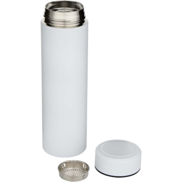 Logotrade promotional giveaway image of: Taylor 450 ml double wall stainless steel flask with tea strainer