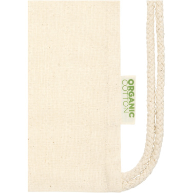 Logotrade corporate gift image of: Odisha 100 g/m² OCS organic drawstring bag 5L