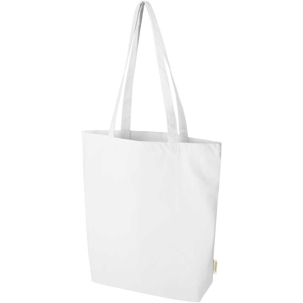 Logo trade promotional merchandise image of: Odisha 180 g/m² OCS organic wide bottom tote bag 11L
