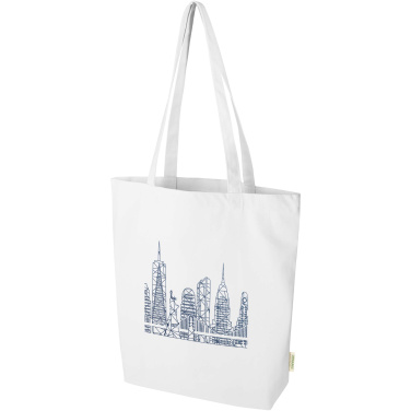 Logo trade promotional gift photo of: Odisha 180 g/m² OCS organic wide bottom tote bag 11L