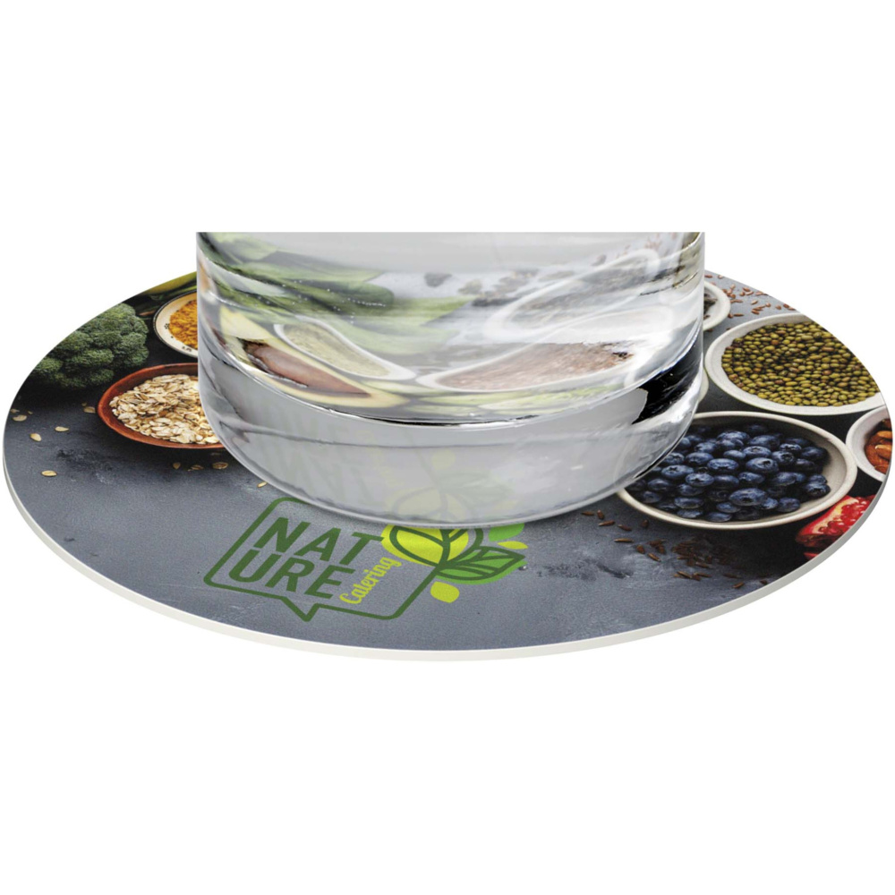 Logo trade promotional giveaway photo of: Lumin round coaster