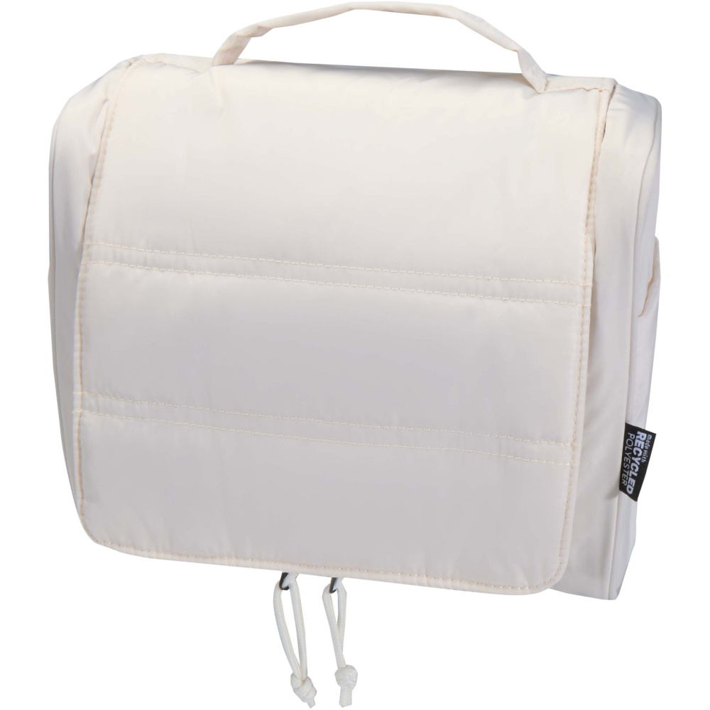 Logo trade advertising products image of: Puffer GRS recycled hangable toiletry bag 8L