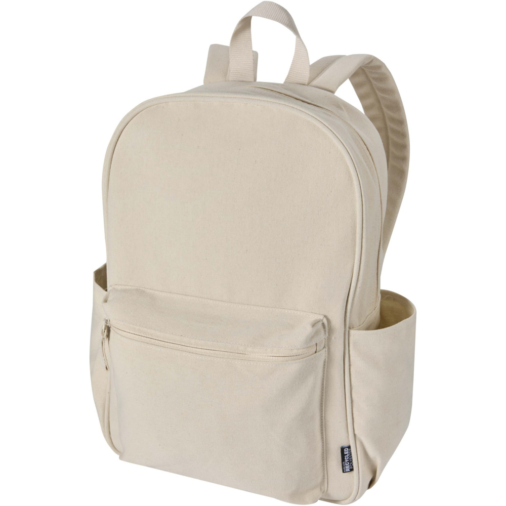 Logo trade promotional giveaways image of: Recanvas 15.6” GRS recycled city backpack 16L