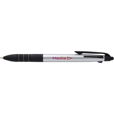 Logo trade advertising products image of: Trine 3-ink RCS recycled ballpoint pen with stylus