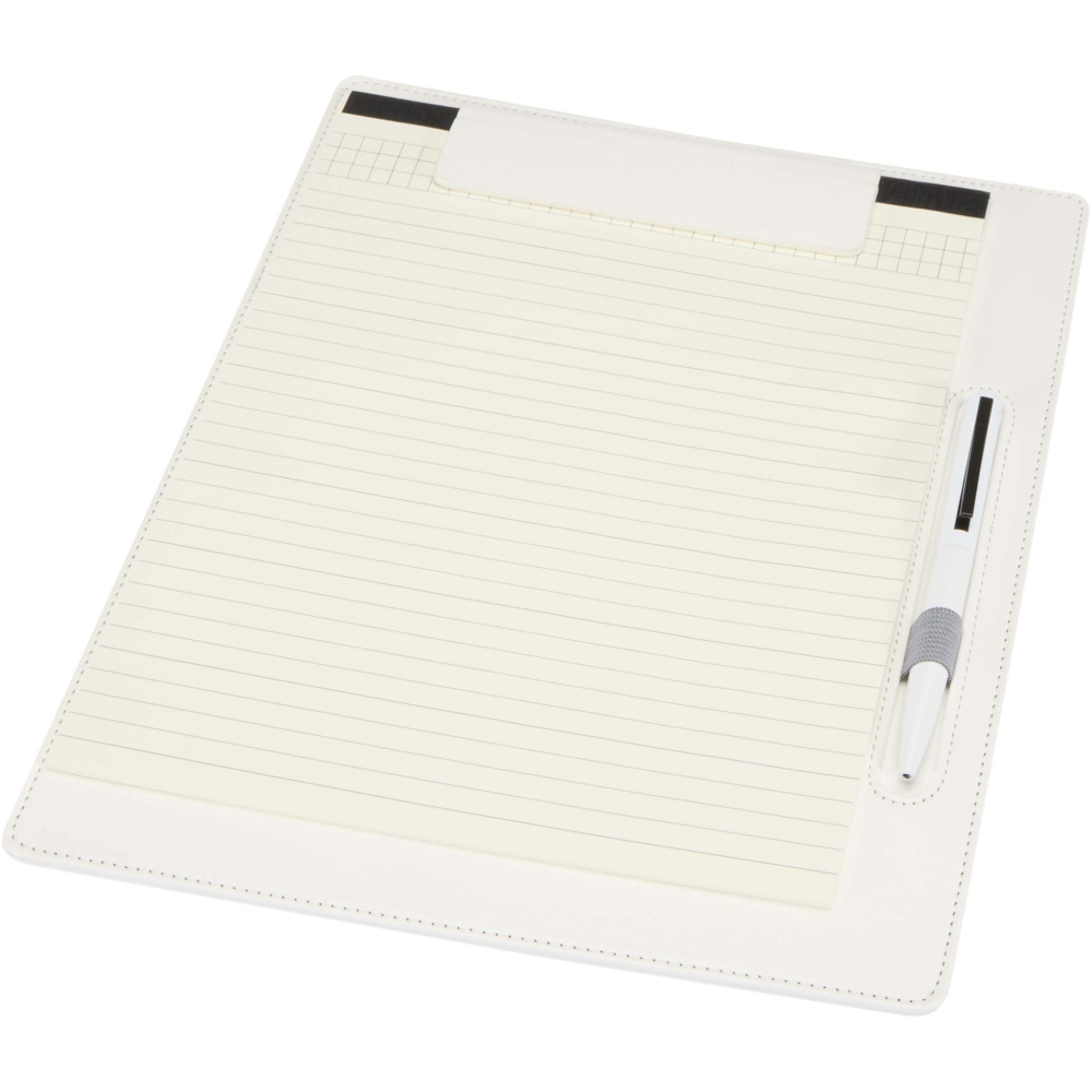 Logo trade promotional gifts image of: Clast A4 clipboard with magnetic closure and RCS recycled ballpoint pen (black ink)