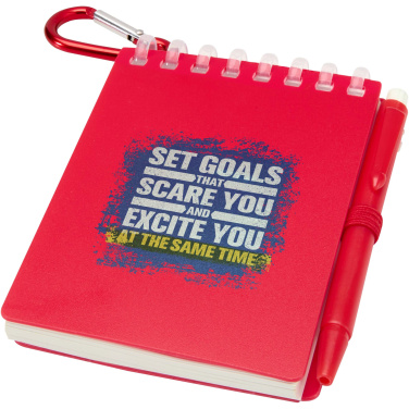 Logotrade business gift image of: Lig Mini recycled outdoor soft cover notebook and ballpoint pen set (black ink)