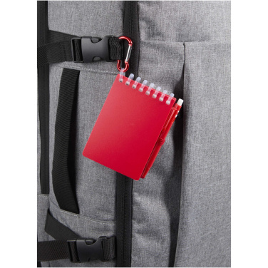 Logo trade corporate gift photo of: Lig Mini recycled outdoor soft cover notebook and ballpoint pen set (black ink)