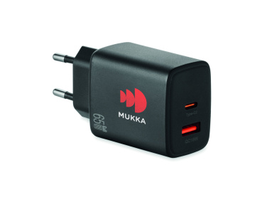 Logotrade promotional gift image of: EU 2-pole wall adapter/charger