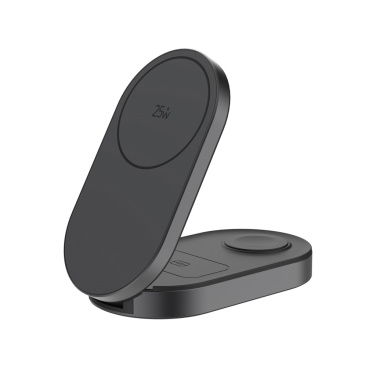 Logo trade promotional item photo of: Quantum ultra-fast 3-in-1 25W Foldable Wireless Charger