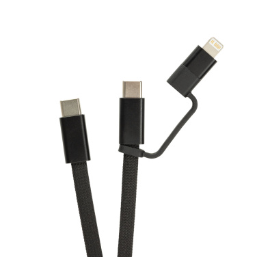 Logo trade promotional items image of: Arc RCS recycled Ultra-thin 60W 2 in 1 magnetic cable