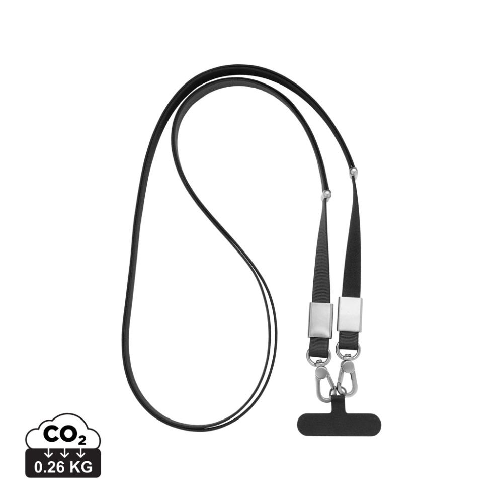 Logo trade promotional items picture of: Nivo RCS recycled PET Crossbody lanyard