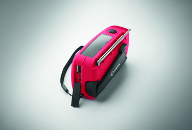 Logo trade advertising products image of: Portable radio SOS with LED torch