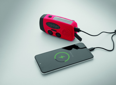 Logo trade advertising product photo of: Portable radio SOS with LED torch