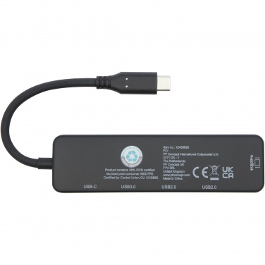 Logo trade meene pilt: Loop RCS taaskasutatud plastist multimeediumiadapter USB 2.0-3.0 HDMI-pordiga