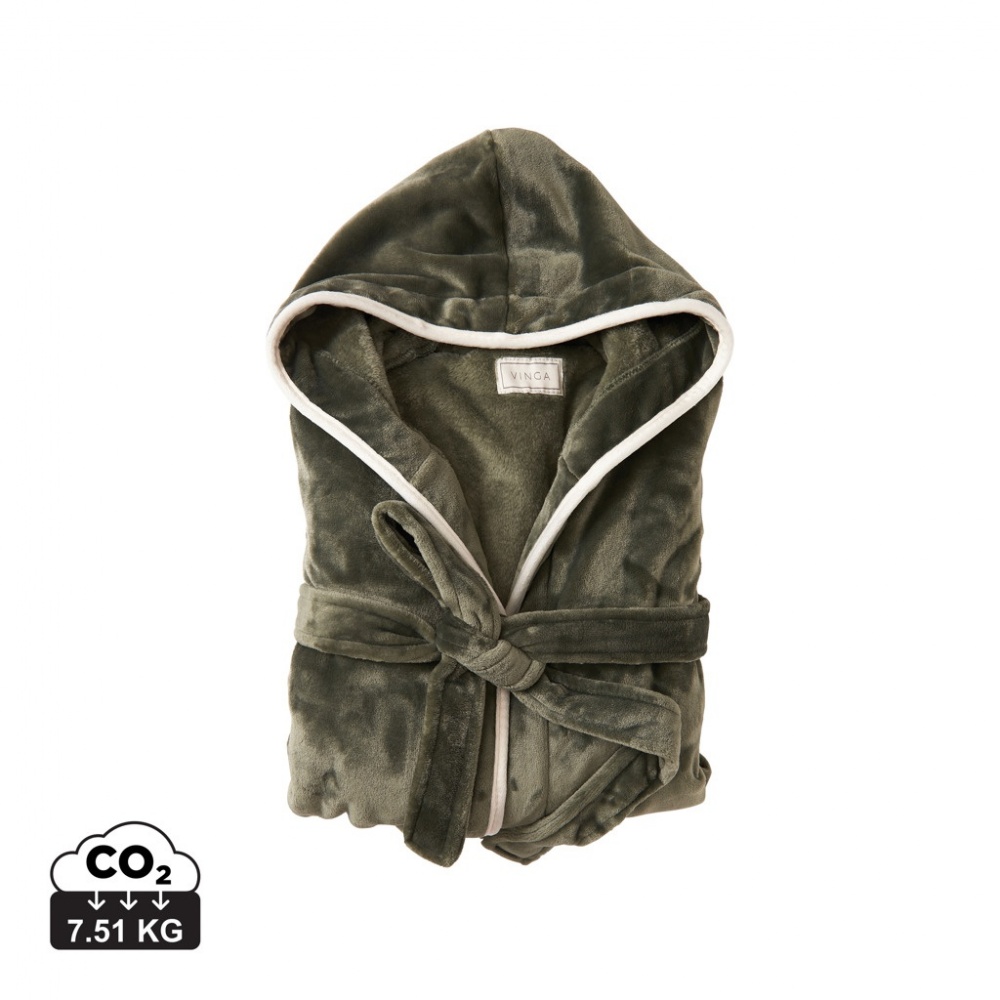 Logotrade reklaamtoote foto: VINGA Louis luksuslik plüüsist hommikumantel, suurus S-M