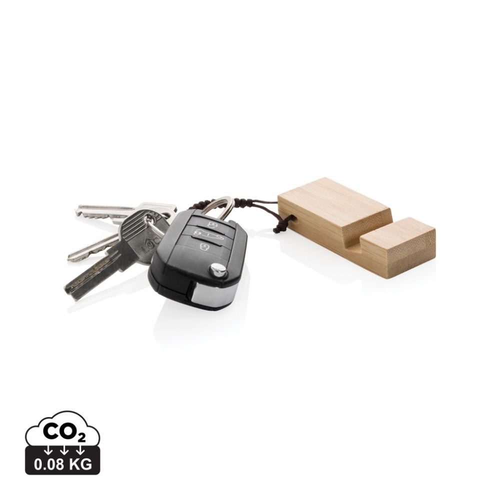 Logotrade meened pilt: Standkey bambusest võtmehoidja telefonialus