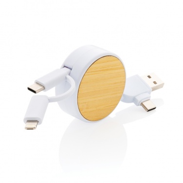 Logo trade ärikingituse pilt: RCS taaskasutatud plastist Ontario 6-in-1 sissetõmmatav kaabel