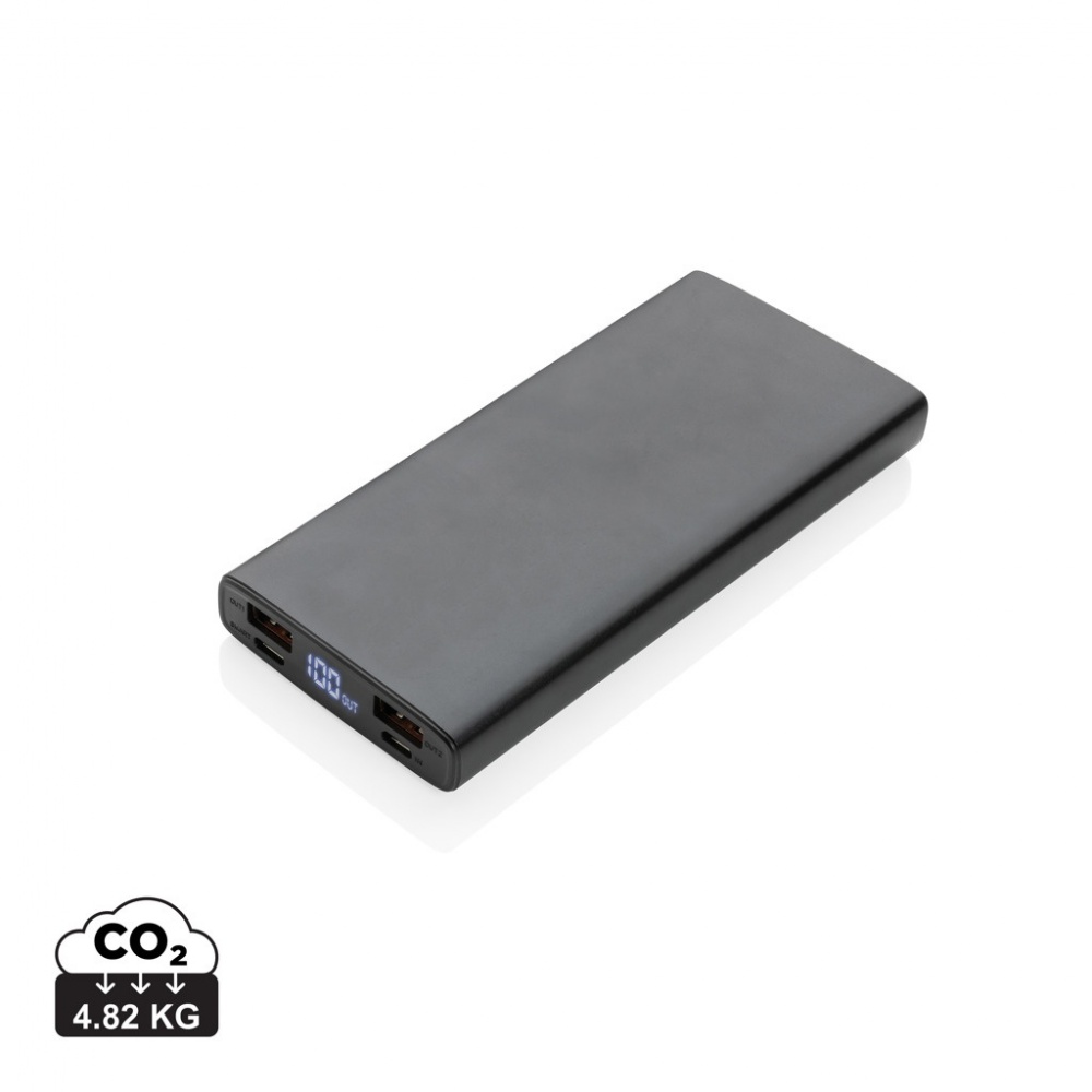 Logo trade ärikingi pilt: Alumiiniumist 18 W 10 000 mAh PD Powerbank