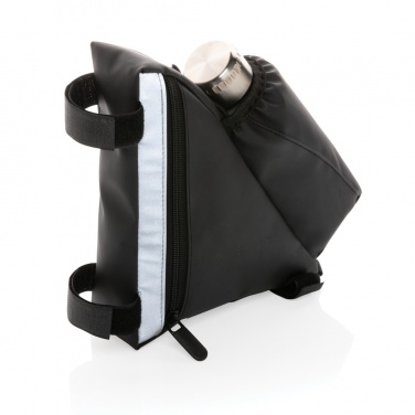 Logo trade reklaamkingituse pilt: PU hea nähtavusega rattaraami kott pudelihoidjaga