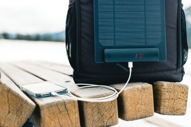 Logo trade meened foto: Pedro AWARE™ RPET luksuslik seljakott 5 W päikesepaneeliga