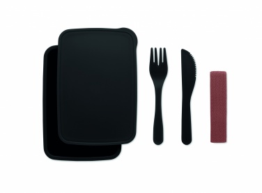 Logo trade ärikingi pilt: Lõunakarp koos söögiriistadega