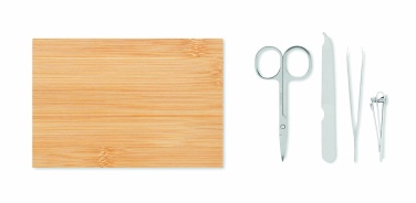 Logotrade reklaamtoote foto: Maniküüri komplekt bambusest karbis