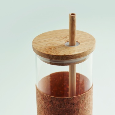 Logotrade reklaamtooted pilt: Korgist ümbrise ja bambusest kaanega joogitops, 450 ml