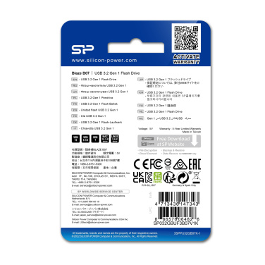 Logotrade reklaamkingituse foto: PENDRIVE SILICON POWER BLAZE - B07 3.2 16GB