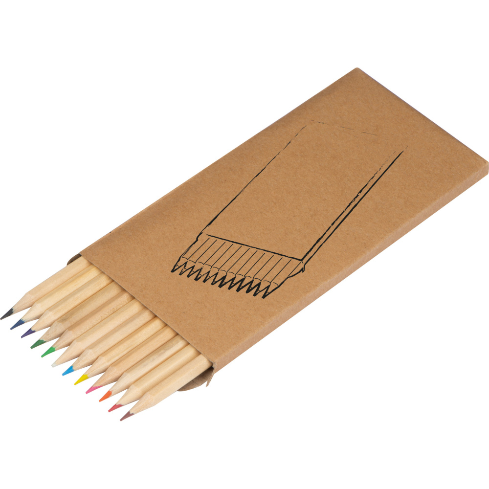 Logo trade meened foto: 12-osaline värvipliiatsikomplekt MENORCA