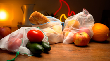 Logotrade meene foto: Võrgust toidusäilituskotid, komplektis 3 kotti MIAMI