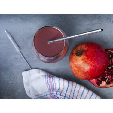 Logo trade reklaamtoote pilt: Korduvkasutatav ECO Straw Set roostevabast terasest joogikõrs