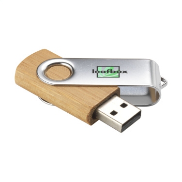 Logo trade firmakingid foto: USB Twist Bamboo laost 16 GB
