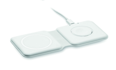 Logo trade reklaamtoote pilt: FLIP 2-ühes kokkupandav laadija 15W