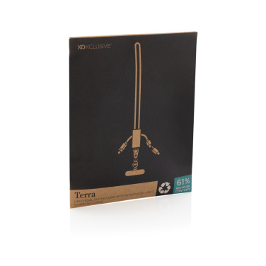 Logo trade ärikingi pilt: Terra RCS taaskasutatud PET telefoni kaelapael kahe laadimiskaabliga