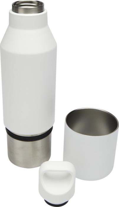 Logotrade reklaamtoote foto: Odessy 600 ml taaskasutatud roostevabast terasest pudel tassiga