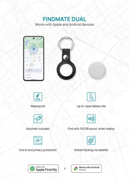 Logotrade reklaamtoote foto: Findmate Dual RCS taaskasutatud plastist esemete otsija IPX 5