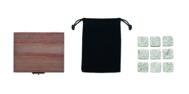 Logo trade reklaamkingi pilt: 9 kivist jääkuubikute komplekt karbis ABERDEEN