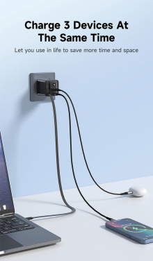 Logotrade ärikingituse foto: Urban Vitamin Mendocino 65W GaN laadija sissetõmmatava kaabliga