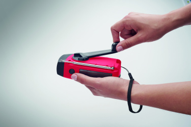 Logotrade reklaamtoote foto: Kaasaskantav SOS raadio LED-taskulampiga ONDA