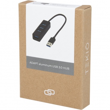 Logo trade mainoslahja ja liikelahja tuotekuva: ADAPT alumiininen USB 3.0-keskitin