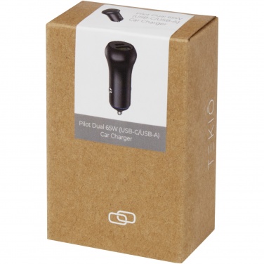 Logo trade mainoslahja kuva: Pilot 55 W USB-C/USB-A -kaksoislaturi autoon
