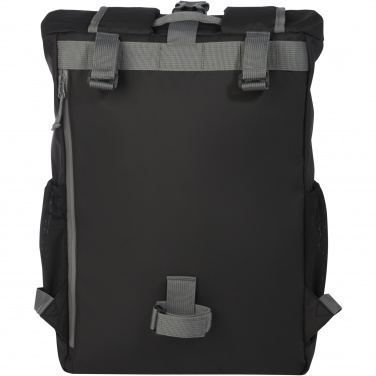 Logotrade mainoslahja ja liikelahja kuva: Aqua 15" GRS-kierrätetystä materiaalista valmistettu vedenkestävä rullattava pyörälaukku 20 l