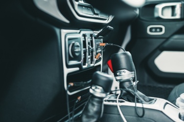 Logo trade mainoslahja ja liikelahja tuotekuva: Ohio RCS sertifioitu kierrätysmuovinen 6-in-1 johto