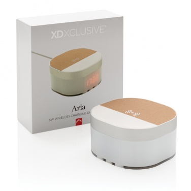 Logotrade liikelahjat mainoslahjat tuotekuva: Aria 5W langattomasti ladattava digikello