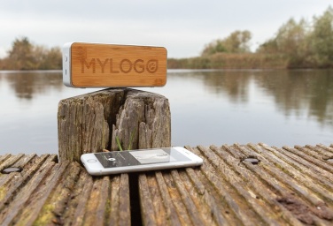 Logo trade mainoslahjat ja liikelahjat kuva: Langaton Nevada-bambukaiutin 3 W