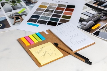 Logo trade mainostuote kuva: Kraft muistilappulehtinen A6 kynällä