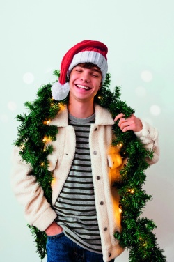 Logotrade mainoslahjat kuva: Jouluinen neulottu pitkä pipo