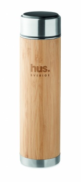 Logo trade mainostuotet tuotekuva: Bambu termospullo 480 ml PANAY
