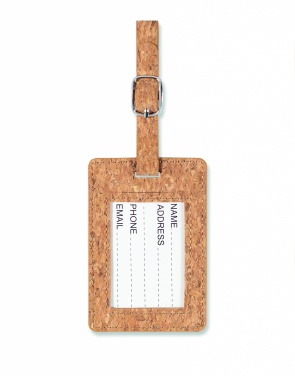 Logo trade mainoslahjat tuotekuva: Cork luggage tag
